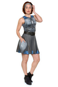 Nighthawk Grey A-Line Dress